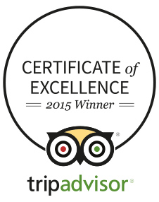 Certificate of Excellence - Trip Advisor 2015